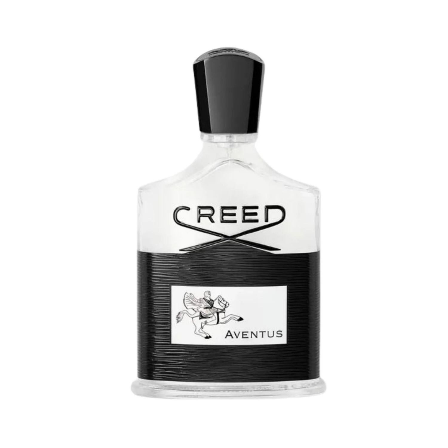 Creed Aventus perfume bottle on a white background